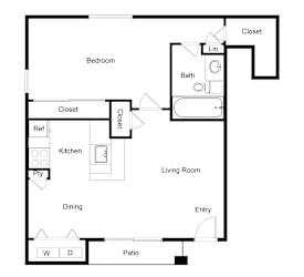 A8 Floor Plan at Palencia Apartments, Dallas, TX