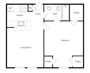 E4 Floor Plan at Palencia Apartments, Dallas, TX, 75252