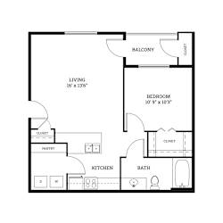 Parkside Apartments Aspen 2D Floor Plan