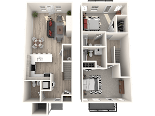 RedPoint Apartments Two Bedroom Townhome