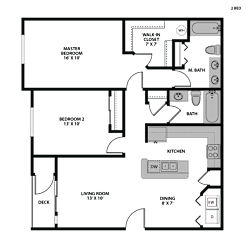 Regency Park Two Bed Floor Plan