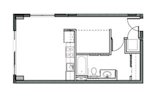 REO Flats Studio C Floor Plan
