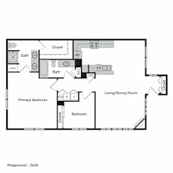 Ridgewood Two Bedroom A Floor Plan
