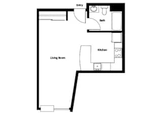 Collins Circle Apartments 2D Floor Plan - S9