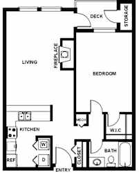 A1 Floor Plan at Saratoga, Everett, 98204