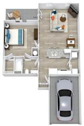 Satori Olathe Apartments in Kansas 1 Bedroom Floor Plan