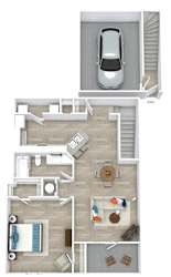 Satori Olathe Apartments in Kansas 1 Bedroom Floor Plan