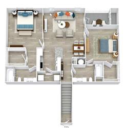 Satori Olathe Apartments in Kansas 2 Bedroom Floor Plan