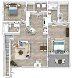 Satori Olathe Apartments in Kansas 2 Bedroom Floor Plan