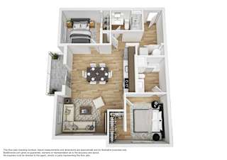 Sawtooth Flats Apartments in Post Falls, Idaho Two Bedroom Floor Plan