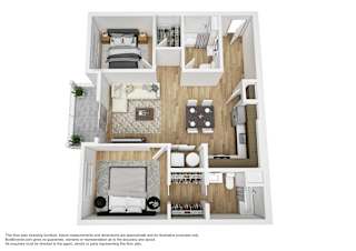 Sawtooth Flats Apartments in Post Falls, Idaho Two Bedroom Floor Plan