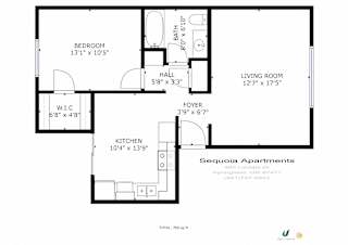 Sequoia 1BD Floor Plan