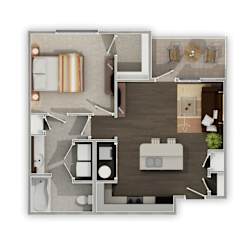 Sierra Ridge Apartments in Dickinson, North Dakota Bakken Furnished Floor Plan