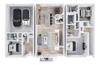 Slate at Fishers District Modern Villas and Townhomes in Fishers, Indiana Shale Floor Plan