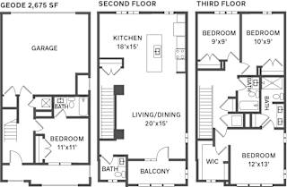 Slate at Fishers District Modern Villas and Townhomes in Fishers, Indiana Geode Floor Plan