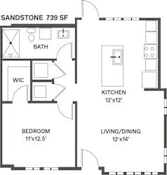 Slate at Fishers District Modern Villas and Townhomes in Fishers, Indiana Sandstone Floor Plan