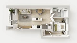 1Bed 1Bath Floor Plan at Spring Woods Apartments, Salem, OR, 97305
