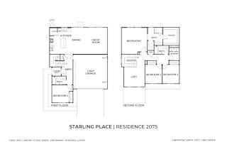 Starling Place 4 Bed 3 Bath with Loft Floor Plan
