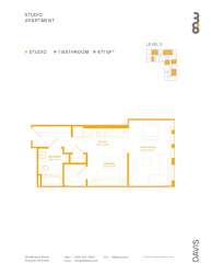 a typical floor plan of a studio apartment