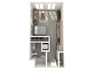 Tilian Studio A  3D Floor Plan