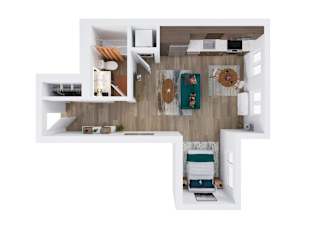Studio-A Floorplan at Kinline, Oregon