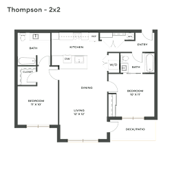 Sumner Mill Apartments 2D Floor Plan Thompson