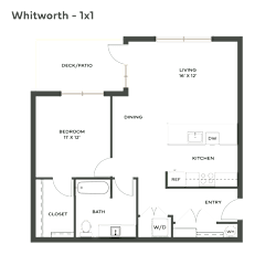 Sumner Mill Apartments 2D Floor Plan Whitworth
