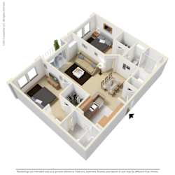 The Boulevard on Wilshire Apartment Homes in Los Angeles, California 2 Bed 2 Bath G Floor Plan