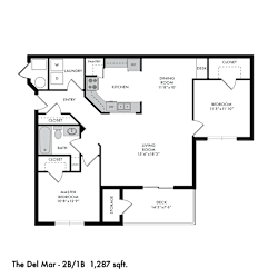 Del Mar Floor Plan at The Crossings at Chapel Hill, Pasco, WA, 99301