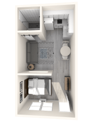 The Imperial Apartments Studio Floor Plan