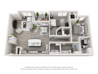 The Lakes at Eagle 2x2 E Floor Plan