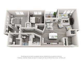 The Lakes at Eagle 2x2 G Floor Plan