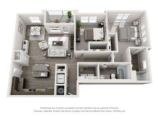 The Lakes at Eagle 2x2 BHI Floor Plan