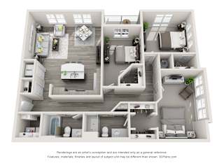 The Lakes at Eagle 3x2 A Floor Plan