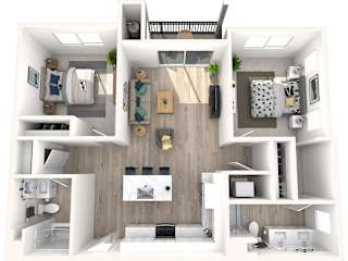 The Marlette 2x2 A Floor Plan