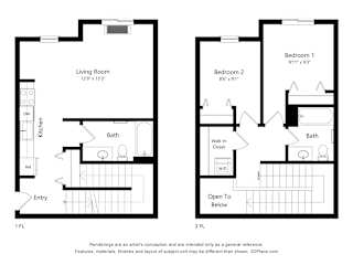 Meadowlark at Fairview Apartments in Fairview, Oregon Two Bedroom Floor Plan