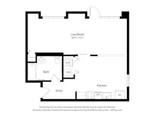 Meadowlark at Fairview Apartments in Fairview, Oregon Live Work Floor Plan