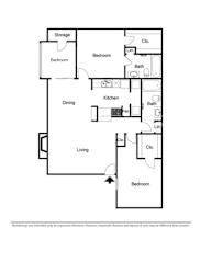 The Monet Apartments in Dallas, Texas Sunflower Floor Plan
