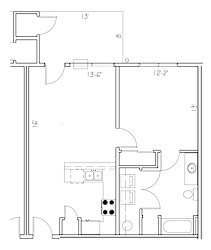 1Bd 1Bth Floor Plan at The Park at Medical Lake, Washington