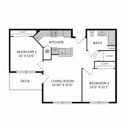 The Village at Arvada 2x1 A 60 Floor Plan