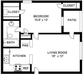 Fulton's Crossing and Landing 2D Floor Plan - The Ashton 1b1b