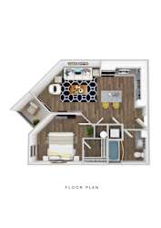 The Edison at Bozeman Apartments Beehive Basin 3D Floor Plan