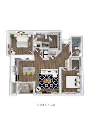 The Edison at Bozeman Apartments Pine Creek 3D Floor Plan