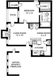 Fulton's Crossing and Landing 2D Floor Plan -  The Hartley 1b1b