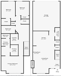 Thrive at Green Mountain Townhomes in Camas, WA Three Bedroom Floor Plan