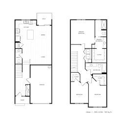 Titan Hill Townhomes in Salem, Oregon Cedar Floor Plan