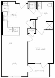 Trovita Rio Apartments in Tempe, Arizona Live Work Floor Plan