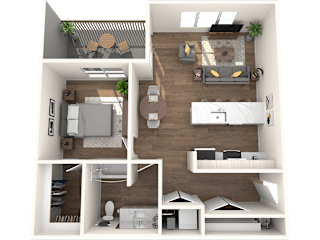 Sumner Mill Apartments 3D Floor Plan Whitworth