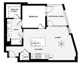 Vinz on Fairfax Apartments in Los Angeles, California A1 Floor Plan