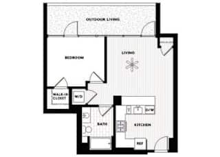 Vinz on Fairfax Apartments in Los Angeles, California A2 Floor Plan